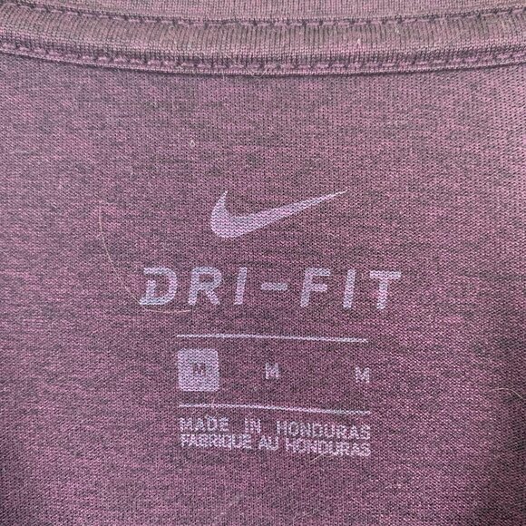 Nike Womens M Dri-Fit Athletic Top Long Sleeve Layering Piece Purple Crew Neck - Picture 7 of 10